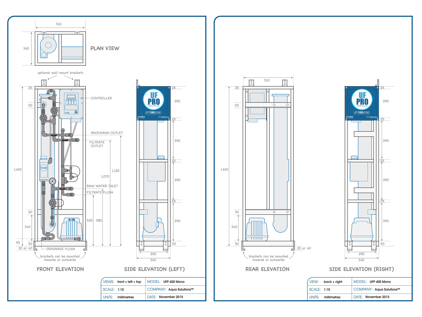 2D Technical Blueprint Product Drawings