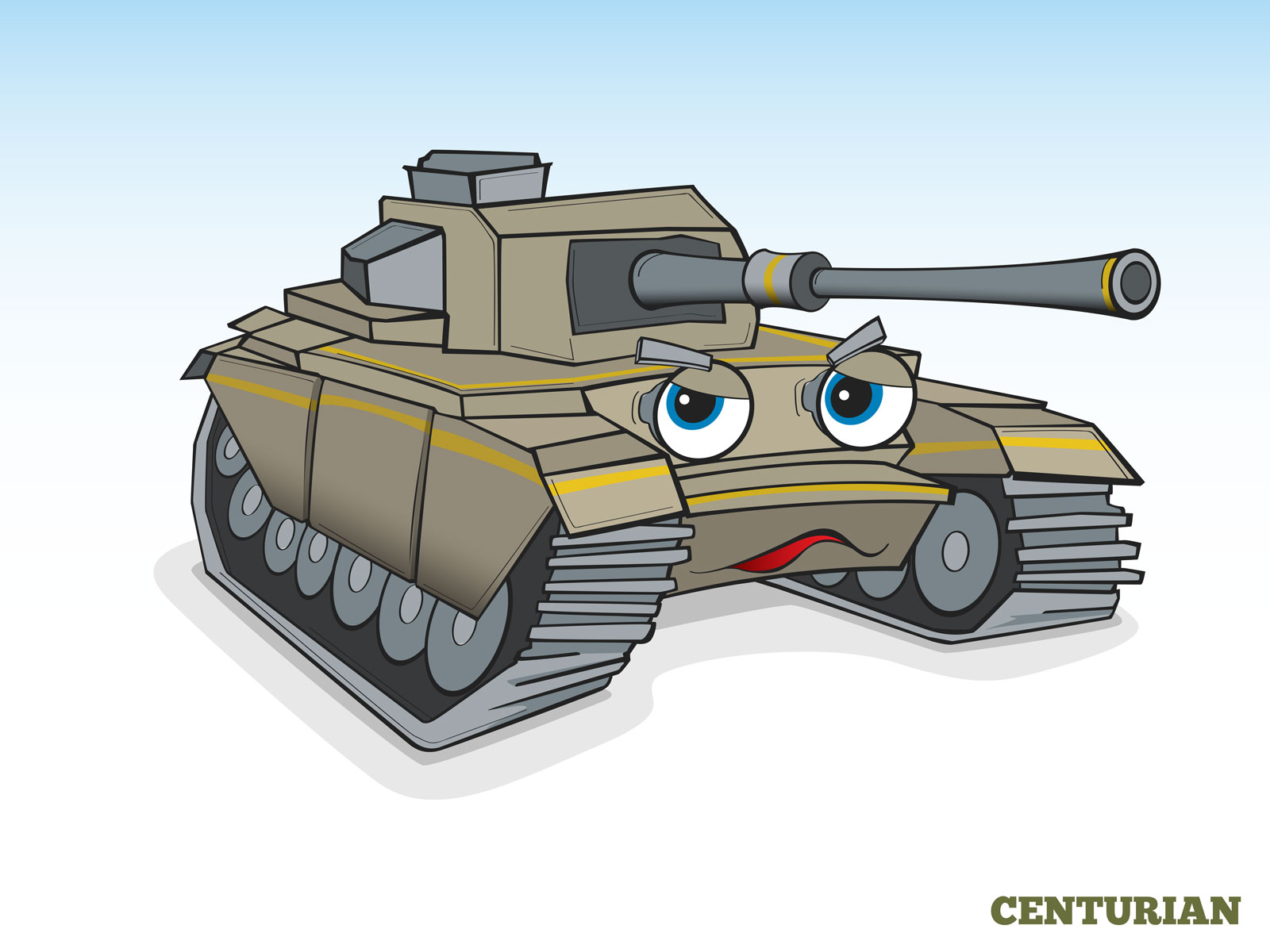 Cartoon style Humanising Tank Character