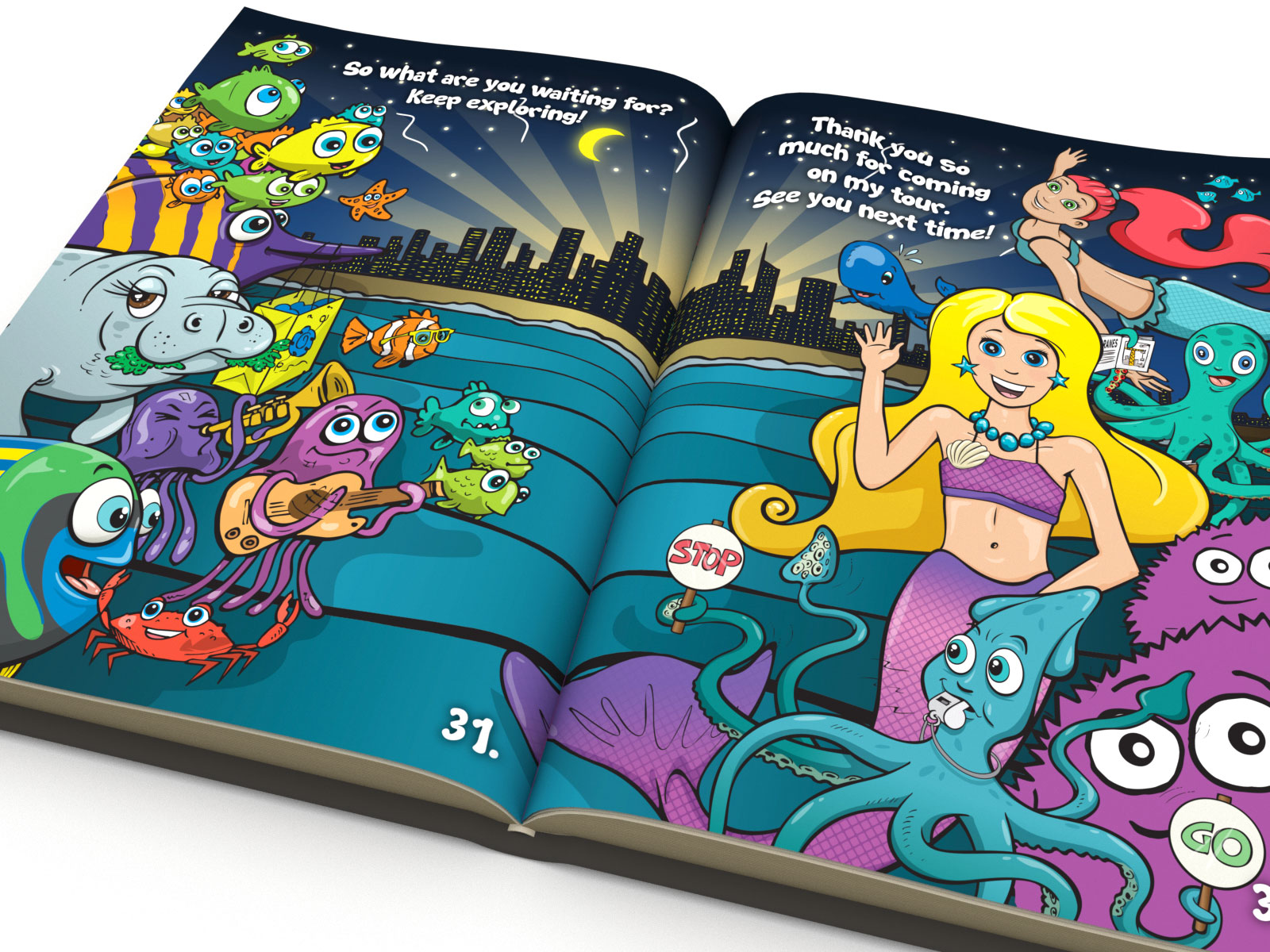 Cartoon Illustration Kids Book
