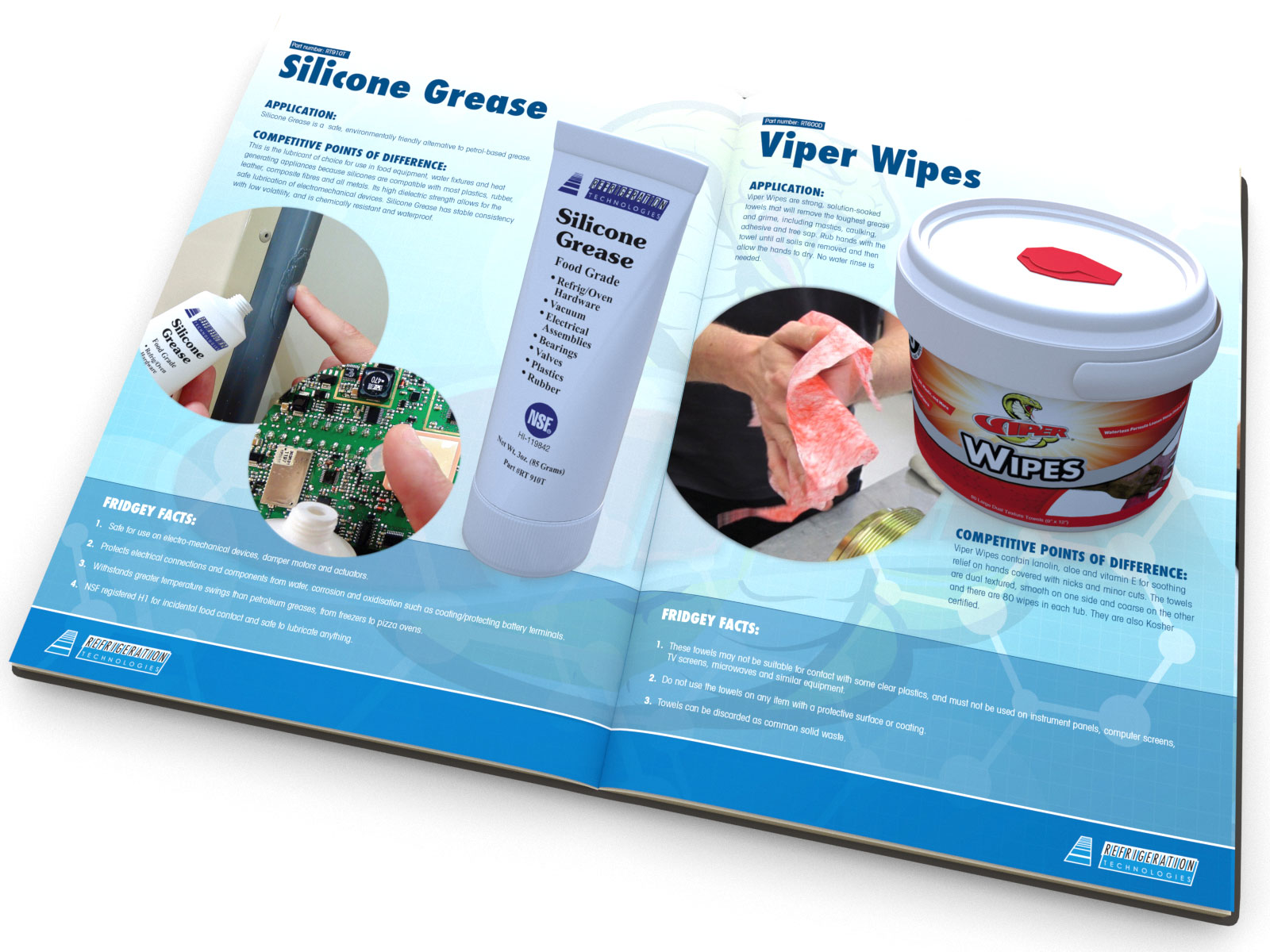 Technical brochure design and product catalogue