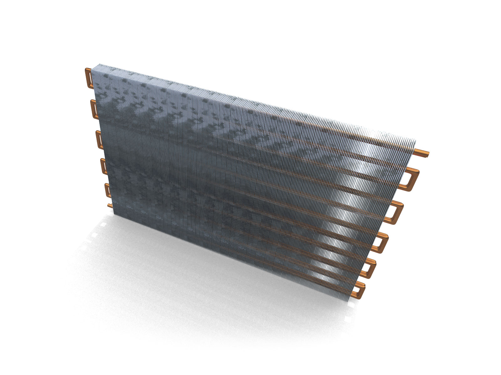 3D technical product model illustration of air conditioning coil top view