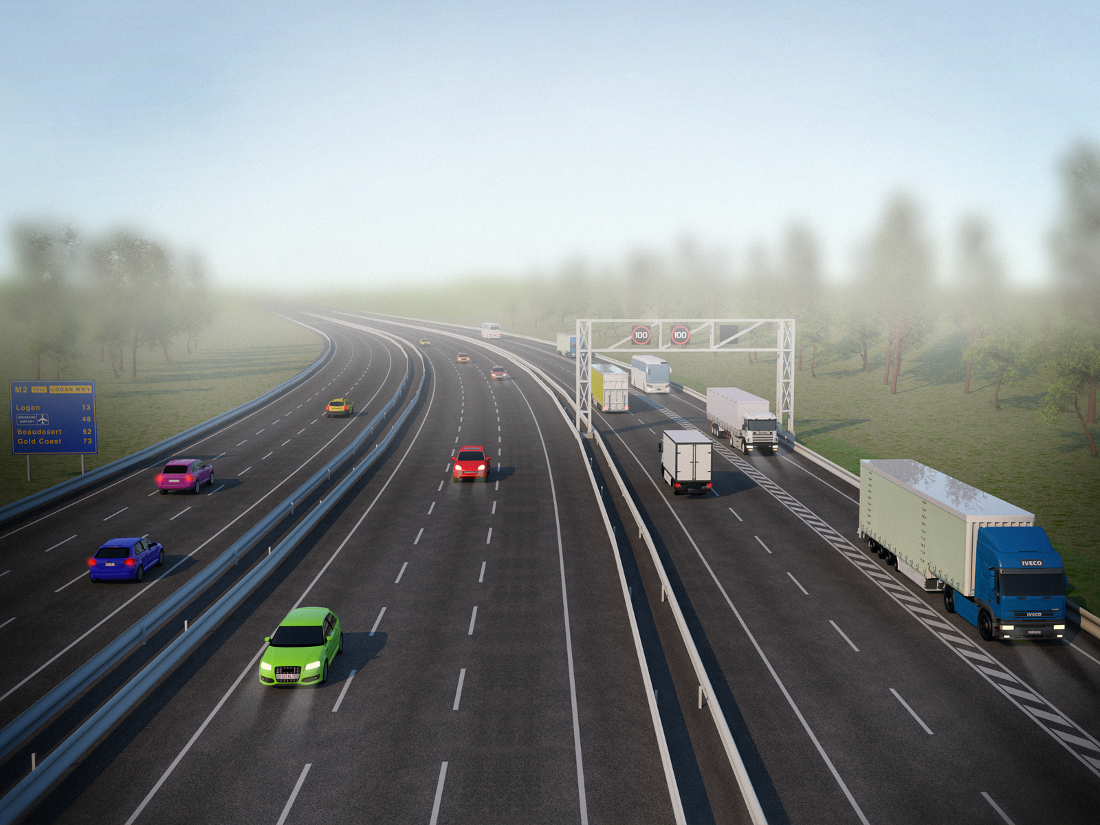 Logan Motorway Upgrade Concept 3D Render