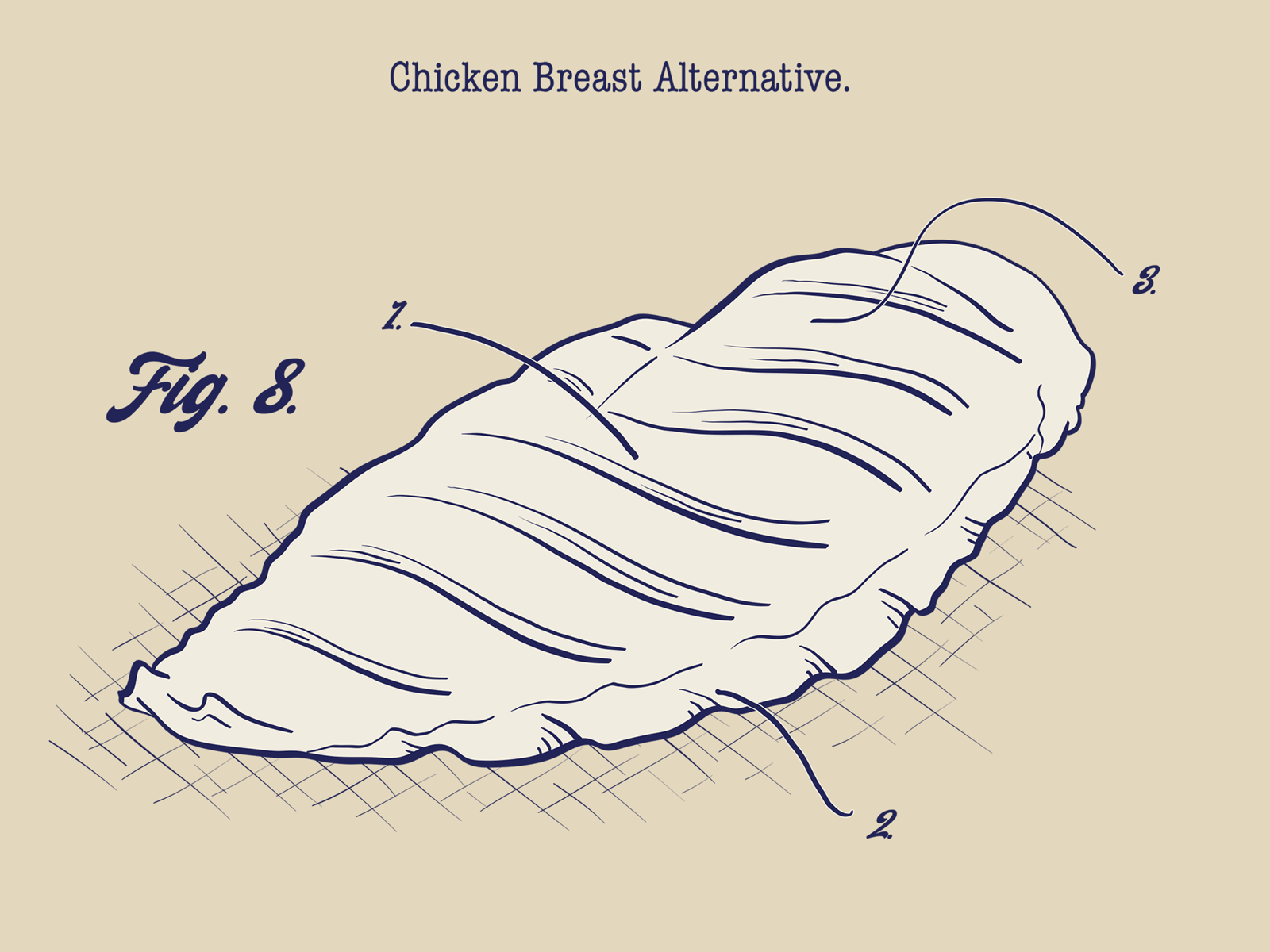 Chicken breast alternative line drawing